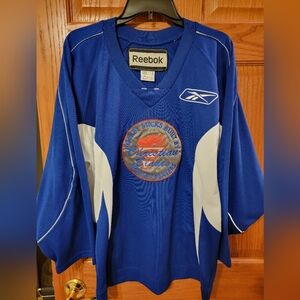 Reebok Blue and White Hockey Jersey with Logo CHRISTIAN (Miracle on Ice)